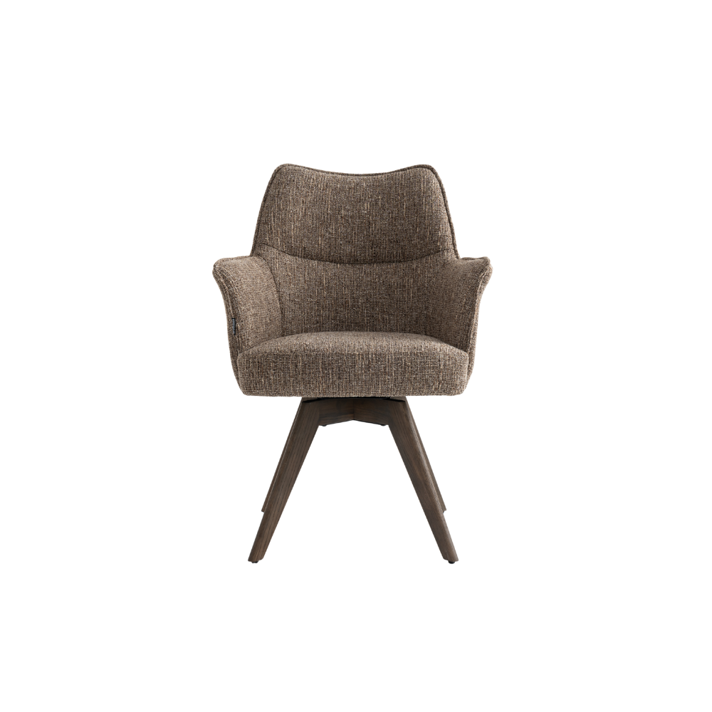 Selbu Spisebordsstol i Brun Bouclé m. Smoked eg ben