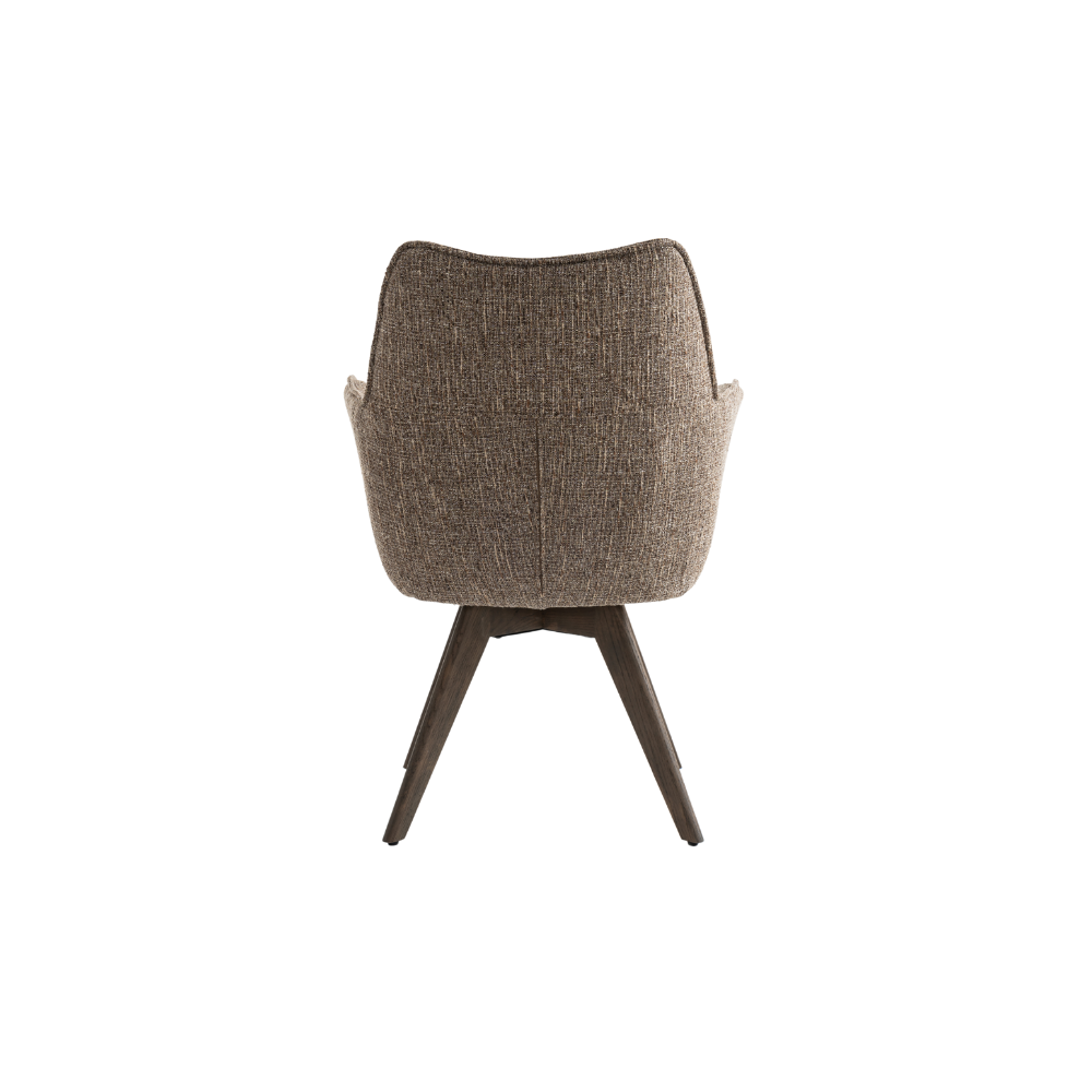 Selbu Spisebordsstol i Brun Bouclé m. Smoked eg ben