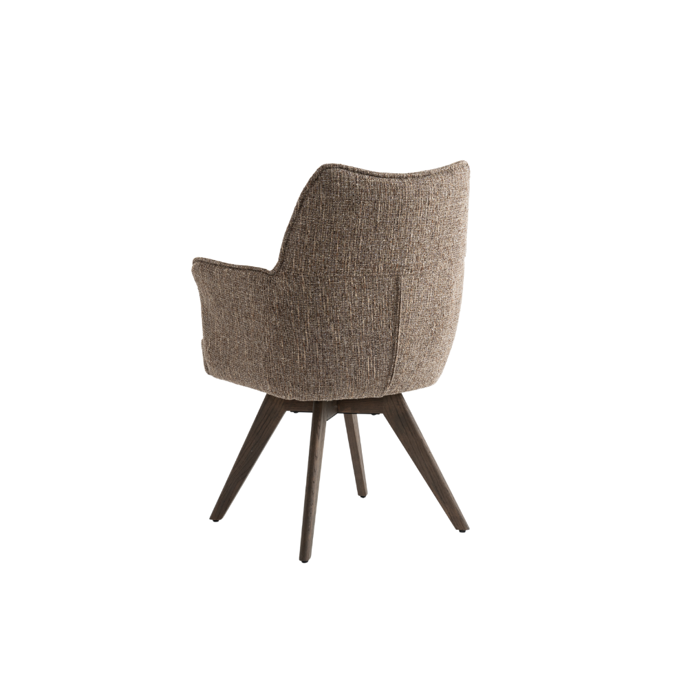 Selbu Spisebordsstol i Brun Bouclé m. Smoked eg ben