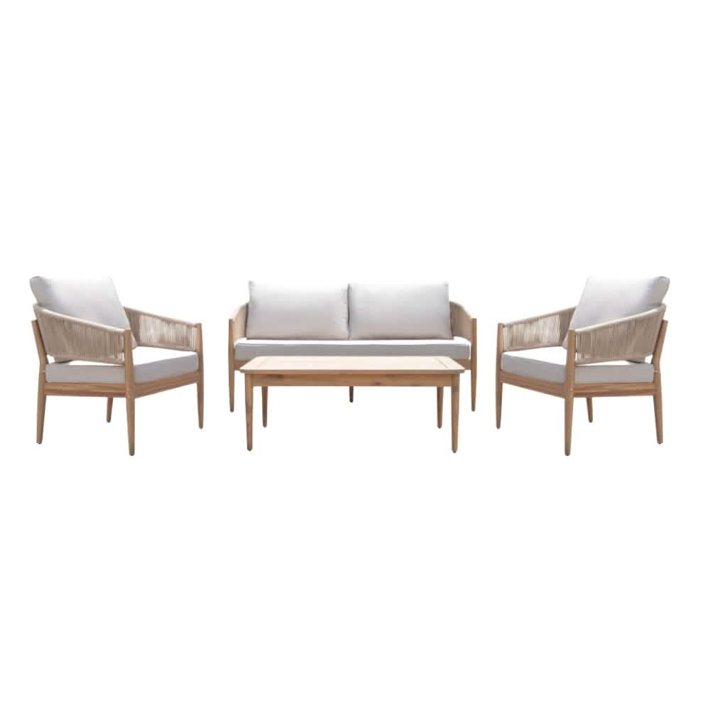 Solheim 4-pers. Loungesæt - Beige Reb