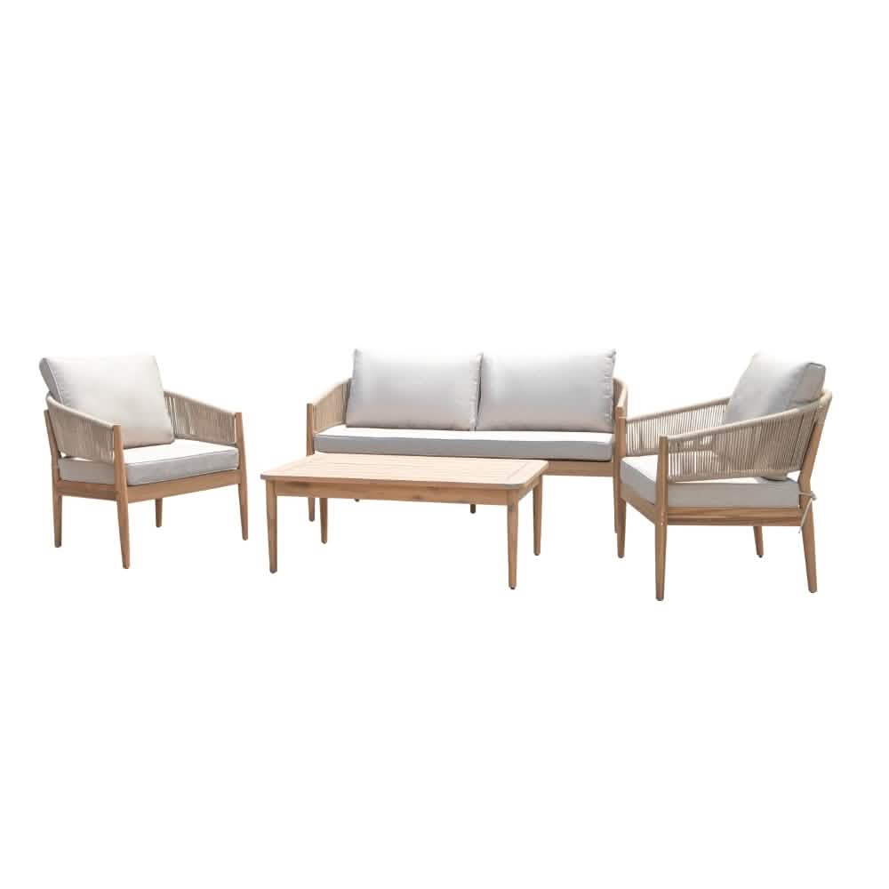 Solheim 4-pers. Loungesæt - Beige Reb