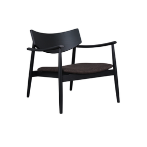Lara Loungestol i Sort eg m. Brun stof sæde