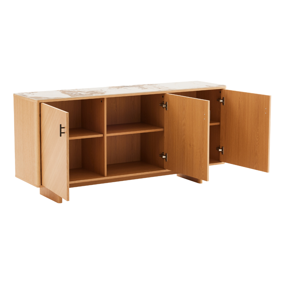 Tiva Skænk m. Keramik top - Natur Eg 160 cm