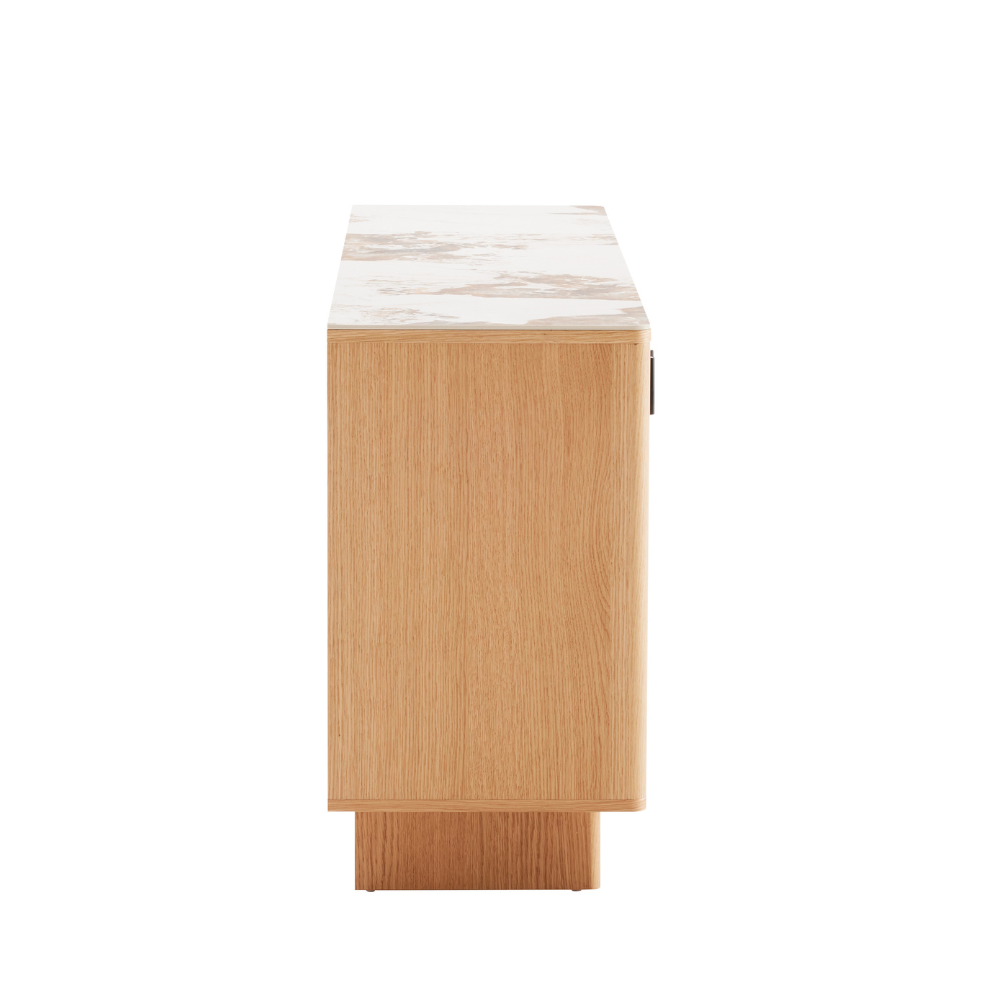 Tiva Skænk m. Keramik top - Natur Eg 160 cm