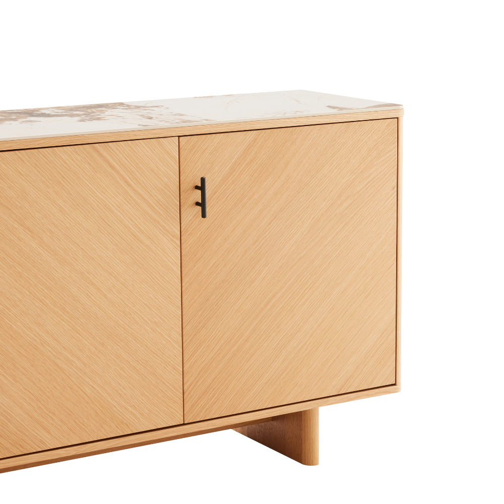 Tiva Skænk m. Keramik top - Natur Eg 160 cm