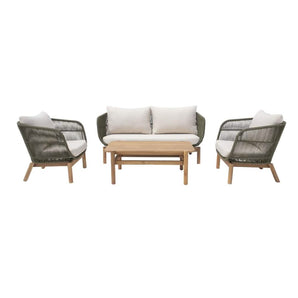 Tokheim 4-pers. Loungesæt - Grøn Reb