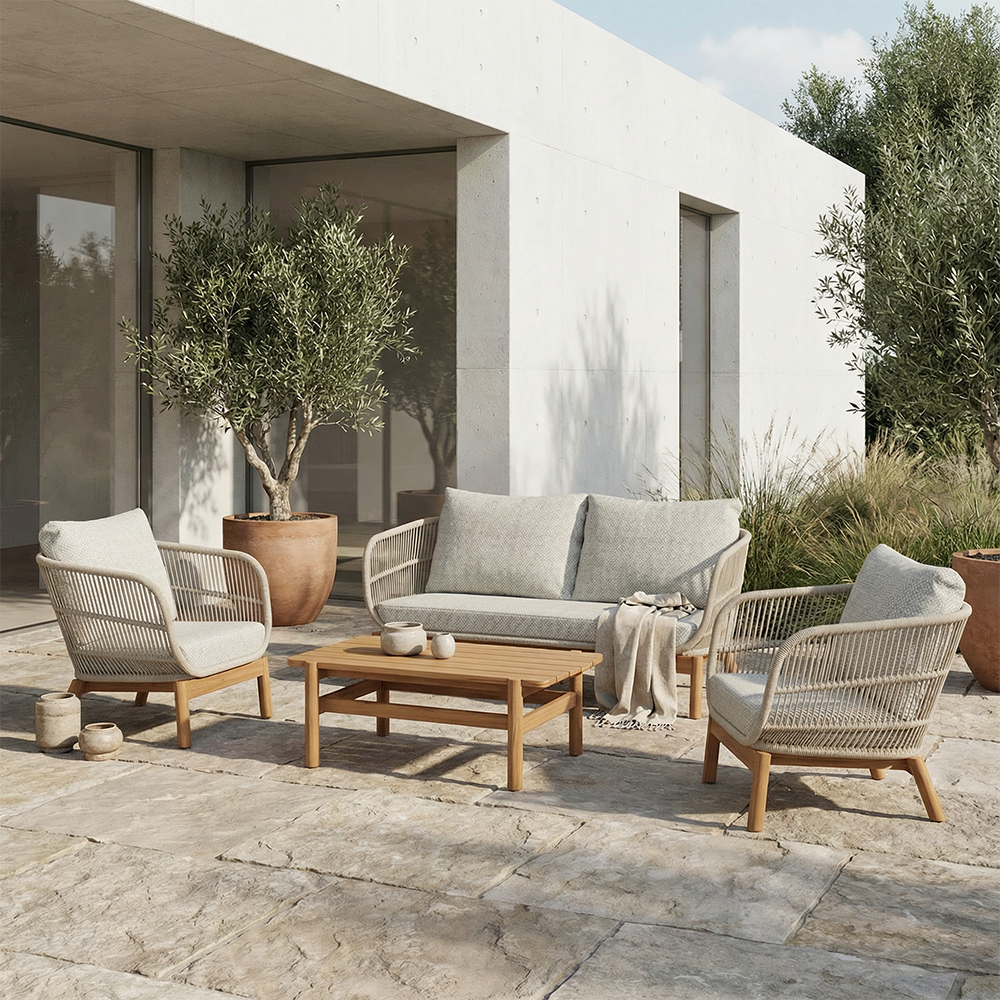 Tokheim 4-pers. Loungesæt - Beige Reb