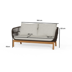 Tokheim 2-pers Loungesofa - Brun Reb