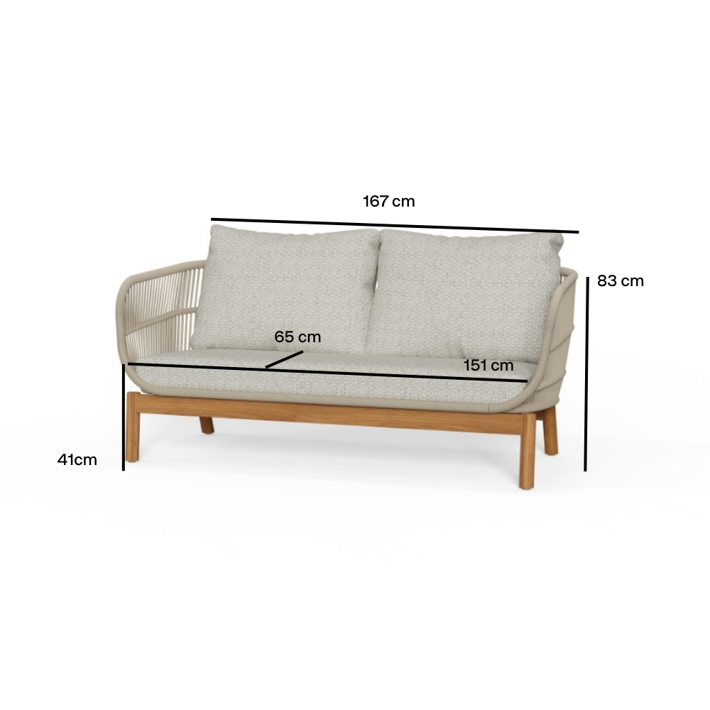 Tokheim 2-pers Loungesofa - Beige Reb