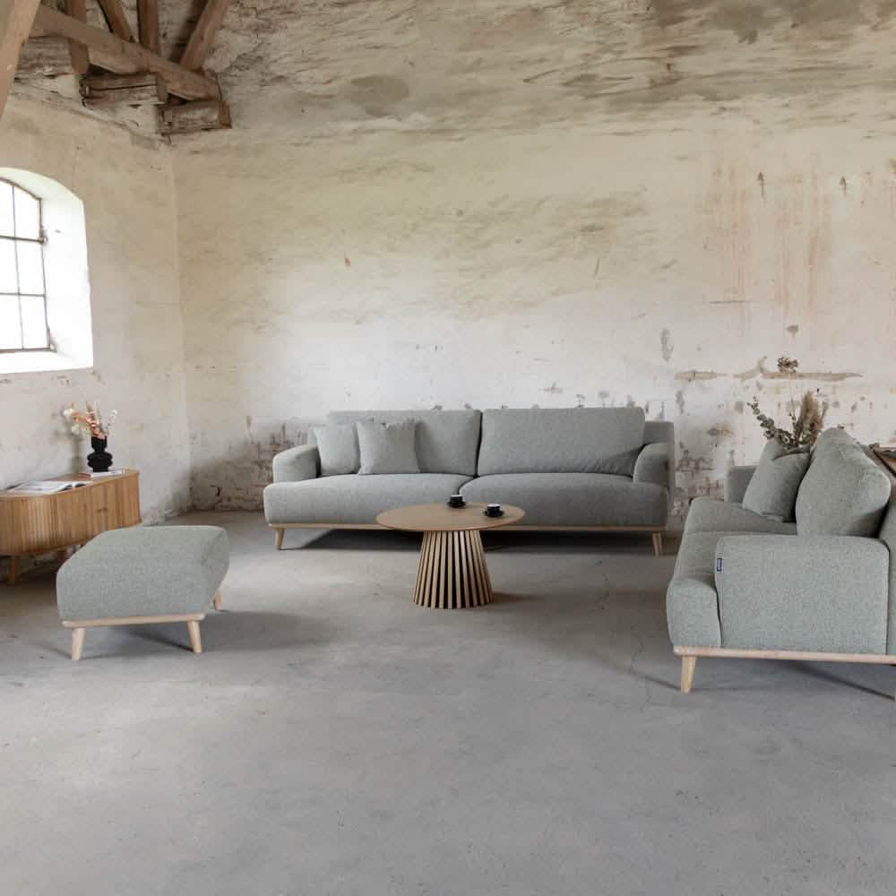 Tomson 4-pers. Sofa - Grøn/beige 260 cm