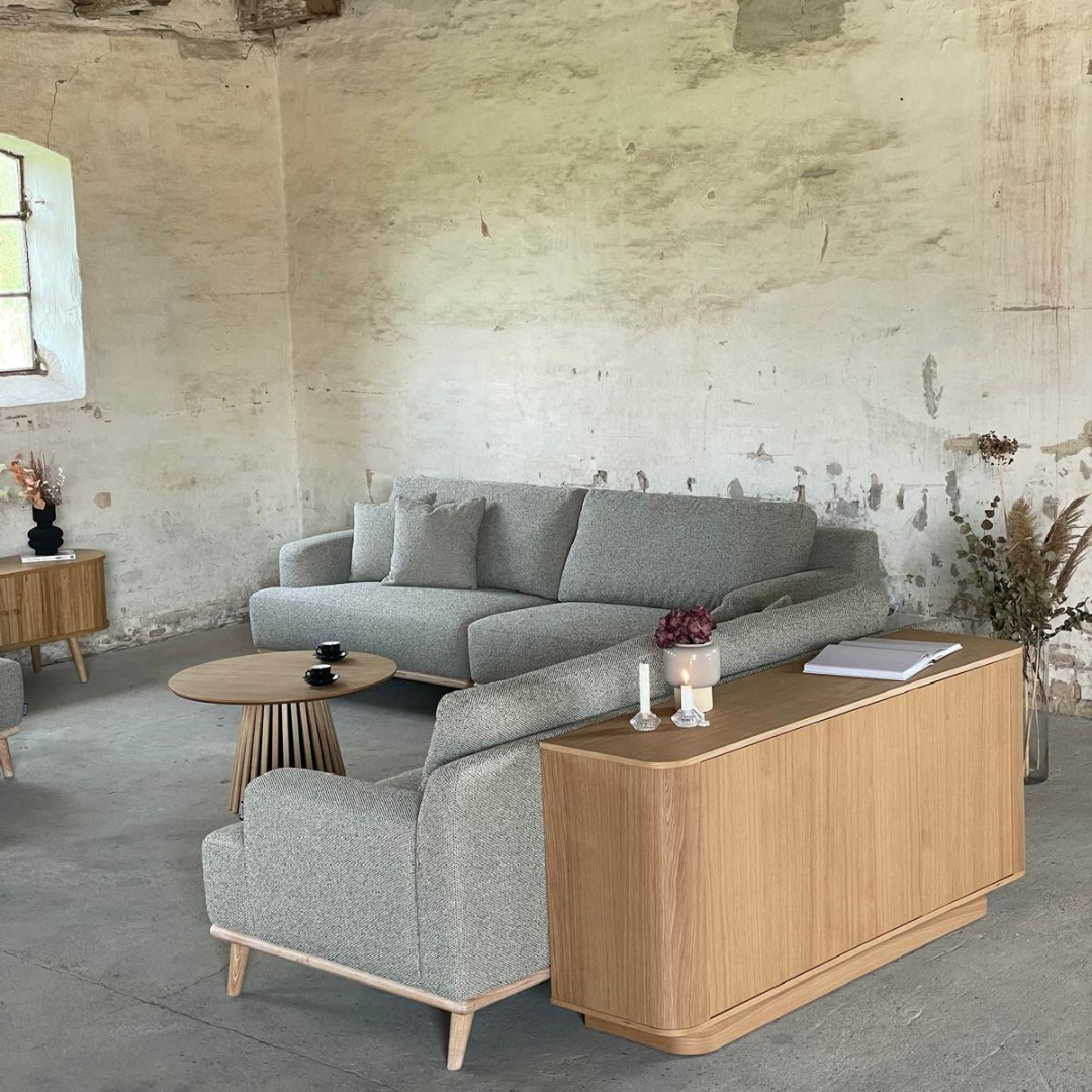 Tomson 3-pers. Sofa - Grøn/beige 220 cm
