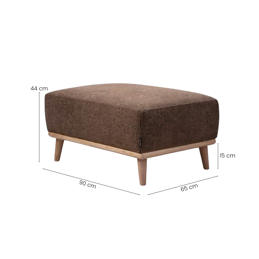 Tomson Puf - 90 x 65 cm - Brun