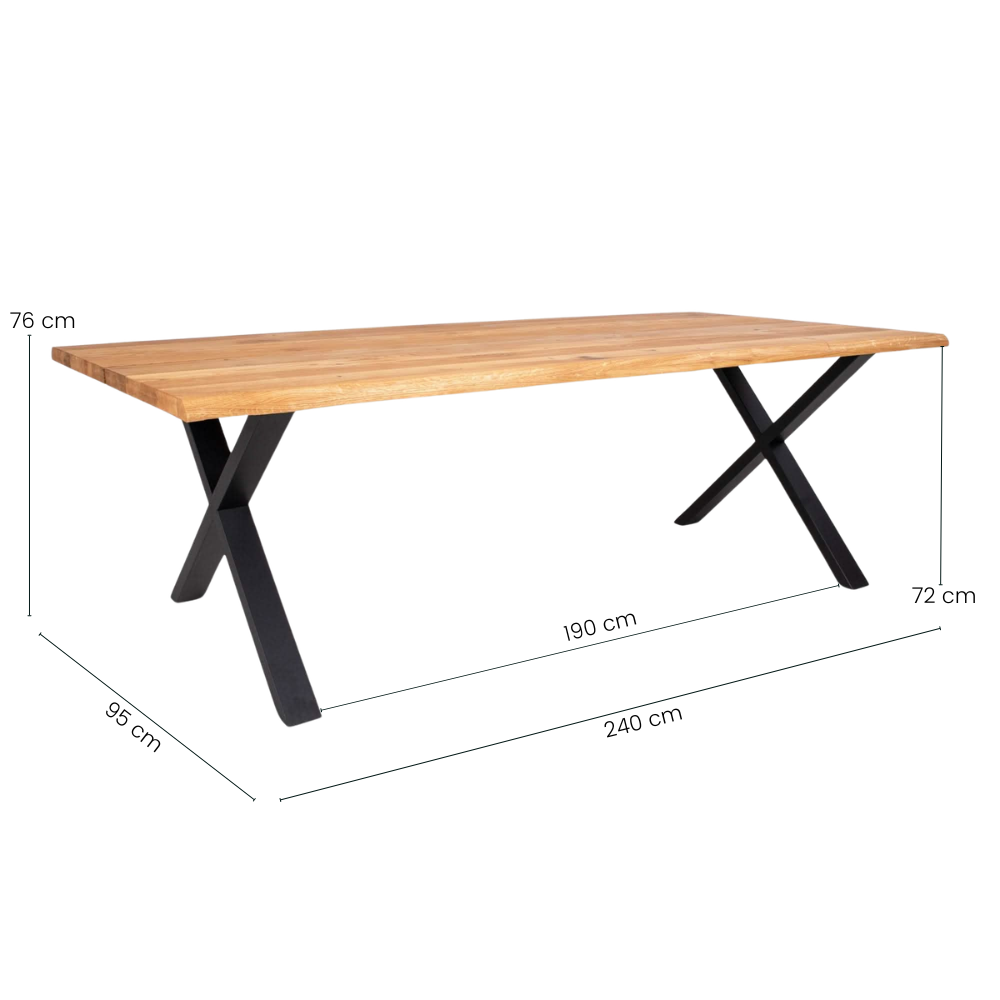Venus Plankebord - 240 cm - Naturolieret Egetræ
