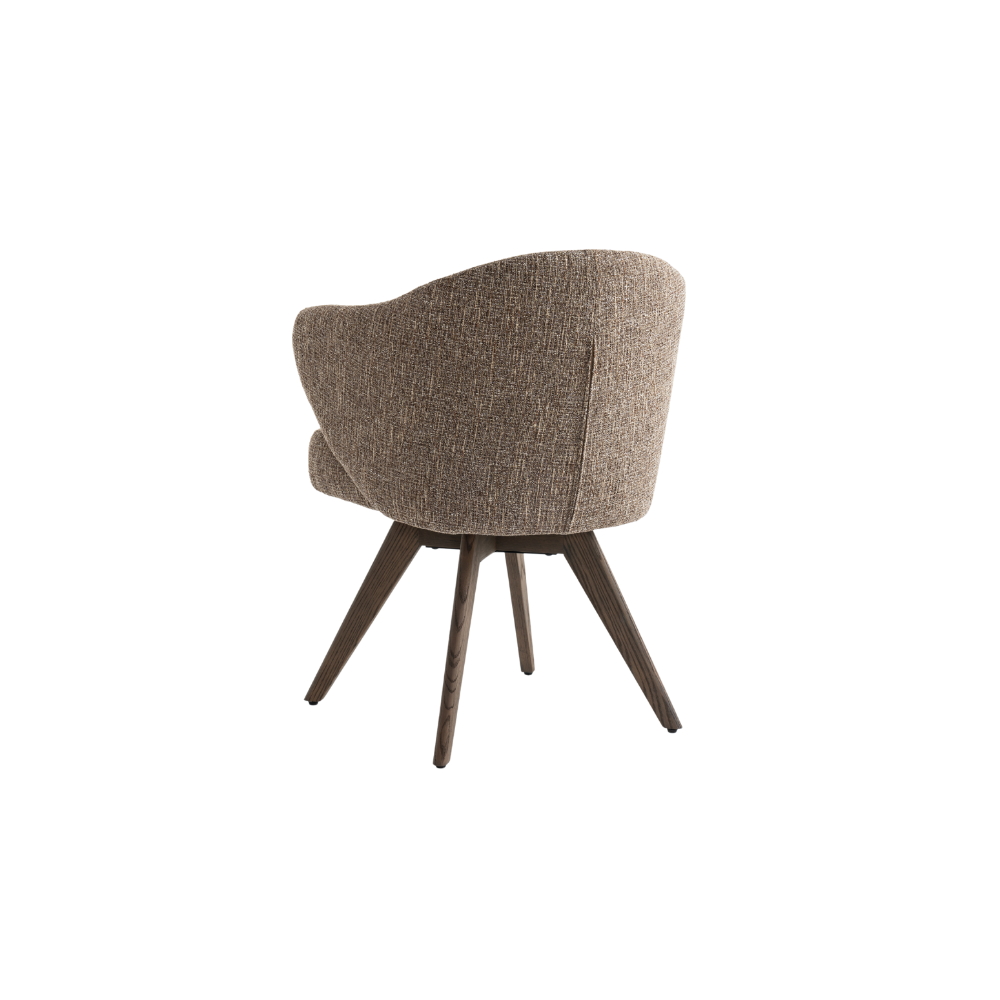 Verdal Spisebordsstol i Brun Bouclé m. Smoked eg ben