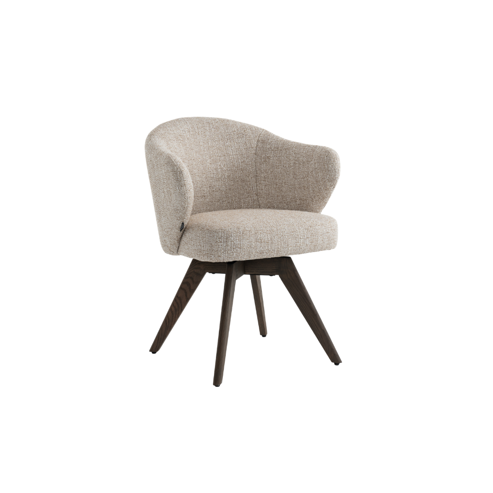 Verdal Spisebordsstol i Beige Bouclé m. Smoked eg ben