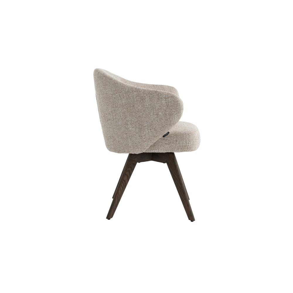 Verdal Spisebordsstol i Beige Bouclé m. Smoked eg ben