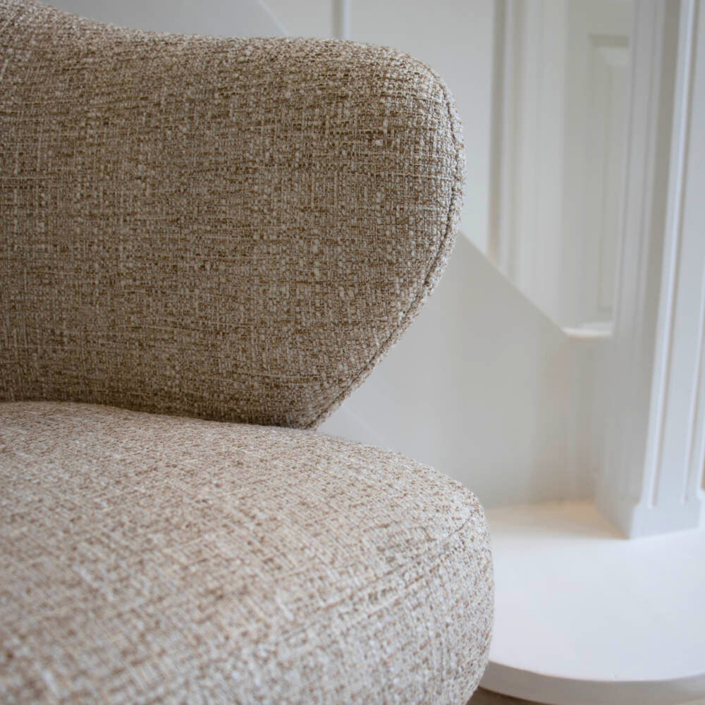 Verdal Spisebordsstol i Beige Bouclé m. Smoked eg ben