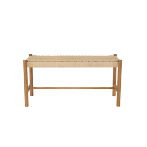 Vidar Bænk m. Naturflet - Natur Egetræ