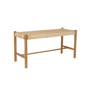 Vidar Bænk m. Naturflet - Natur Egetræ