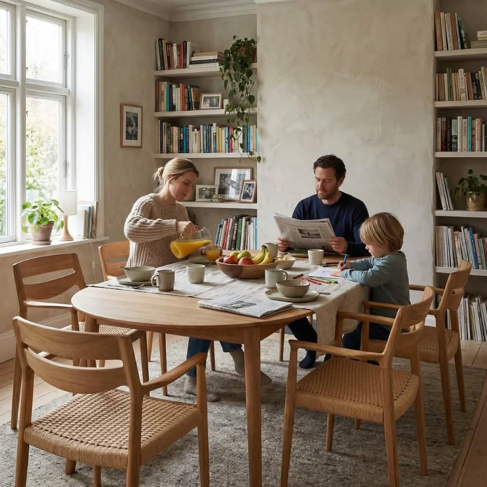 Yra Spisebordsstol – Natur ask m. fletsæde