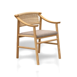 Zelo Spisebordsstol – Natur ask m. beige sæde