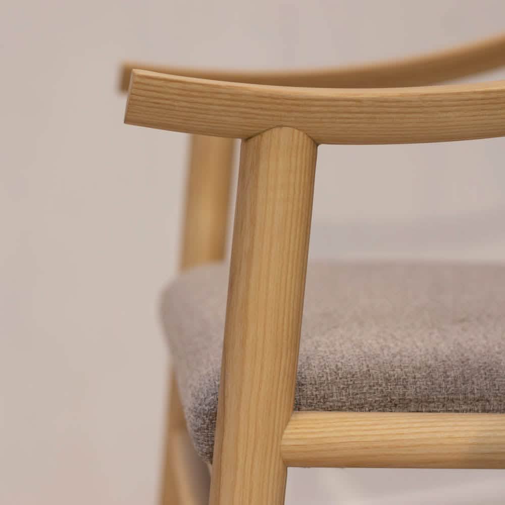 Zelo Spisebordsstol – Natur ask m. beige sæde