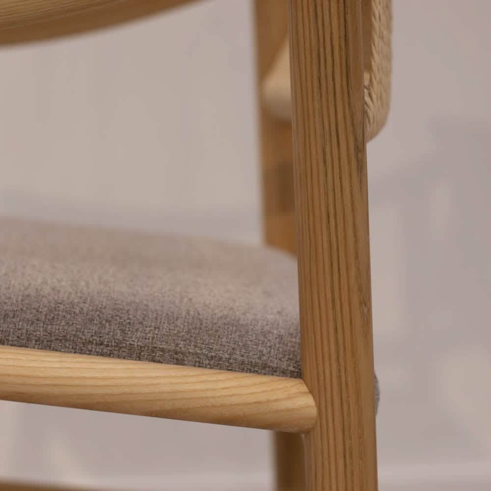 Zelo Spisebordsstol – Natur ask m. beige sæde