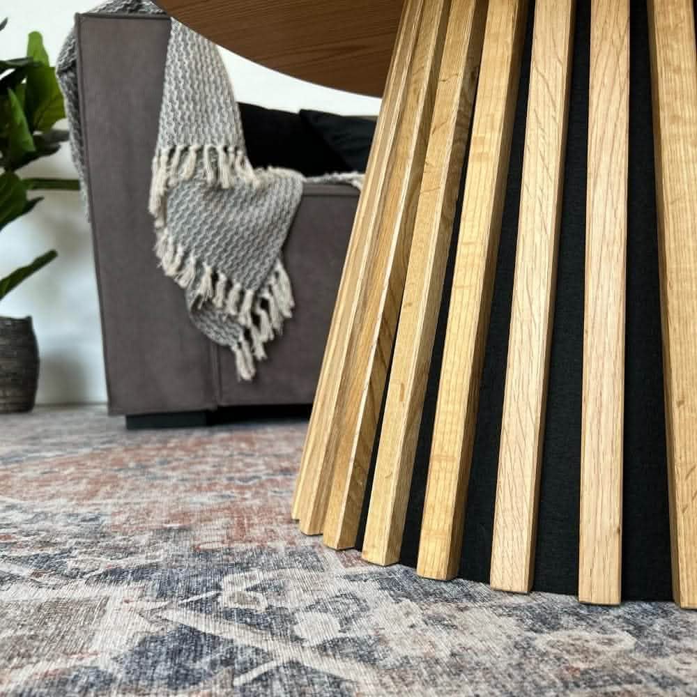 Måne Lamel Sofabord - Natur Eg Ø78 cm