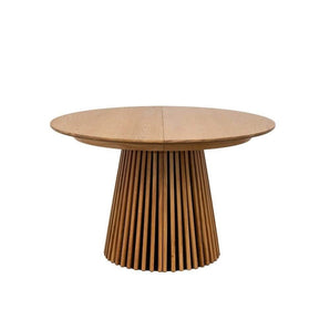 Måne Lamel Spisebord M. Tillægsplader - Natur Eg Ø140-185-230 cm