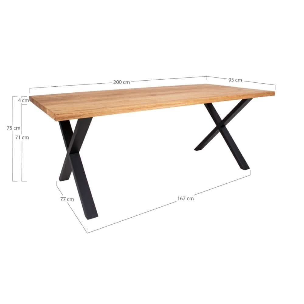 Alsvik Plankebord M. Lige Kant - Natur Eg (200 cm) - Hofstra & Wagner