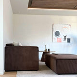 Balu Sofa - Brun Fløjl inkl. puf - Hofstra & Wagner