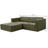 Balu Sofa - Grøn Stof inkl. puf - Hofstra & Wagner