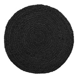 Bombay Dækserviet - Flettet mørkegrå jute Ø38 cm - Hofstra & Wagner