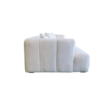 Bora Sofa i Beige Boucle - Venstrevendt - 300 cm - Hofstra & Wagner