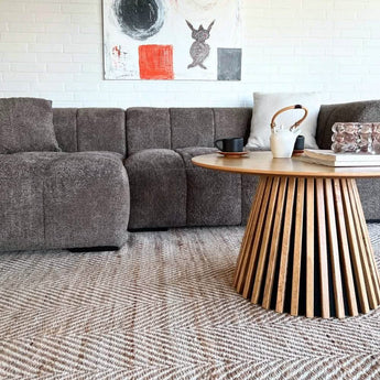 Bora Sofa i Grå Boucle - Højrevendt - 300 cm - Hofstra & Wagner