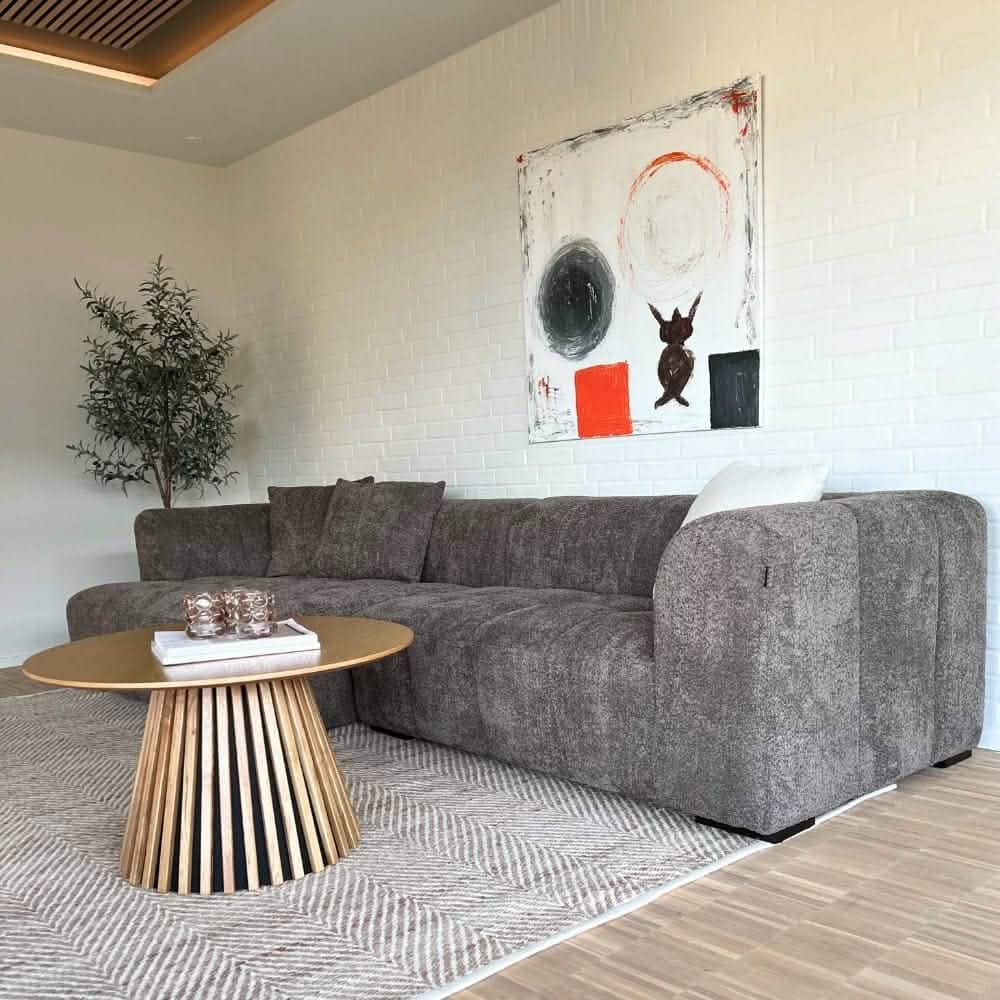 Bora Sofa i Grå Boucle - Højrevendt - 300 cm - Hofstra & Wagner