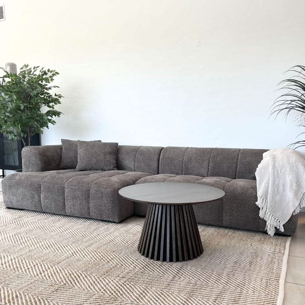 Bora Sofa i Grå Boucle - Højrevendt - 300 cm - Hofstra & Wagner