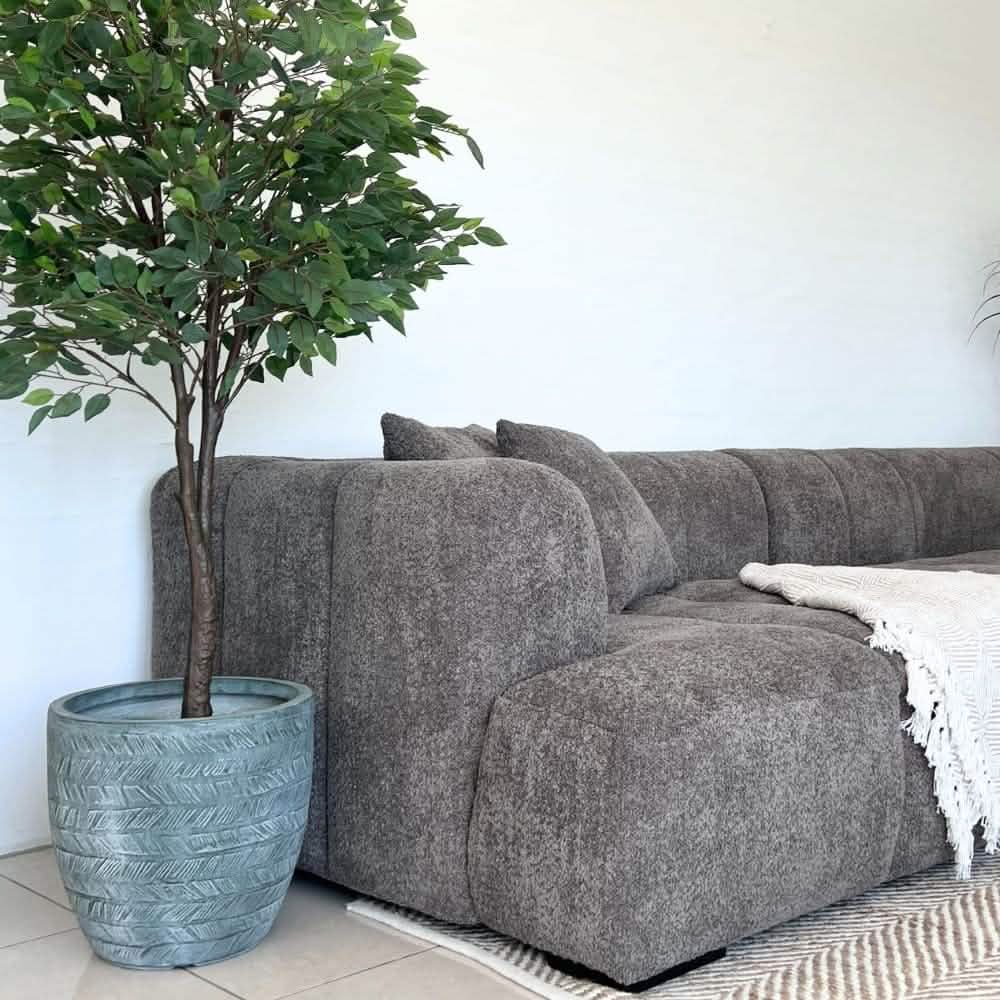 Bora Sofa i Grå Boucle - Højrevendt - 300 cm - Hofstra & Wagner