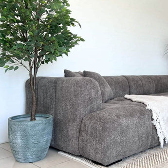 Bora Sofa i Grå Boucle - Højrevendt - 300 cm - Hofstra & Wagner