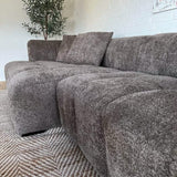 Bora Sofa i Grå Boucle - Højrevendt - 300 cm - Hofstra & Wagner