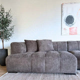Bora Sofa i Grå Boucle - Højrevendt - 300 cm - Hofstra & Wagner