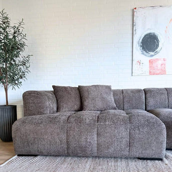 Bora Sofa i Grå Boucle - Højrevendt - 300 cm - Hofstra & Wagner