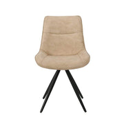 Elin spisebordsstol Beige Microfiber med drejefunktion - Hofstra & Wagner