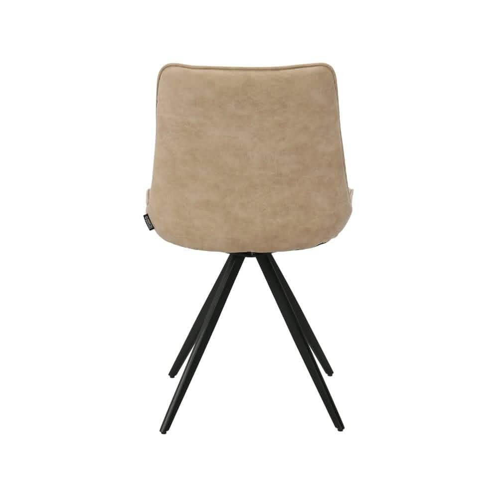 Elin spisebordsstol Beige Microfiber med drejefunktion - Hofstra & Wagner