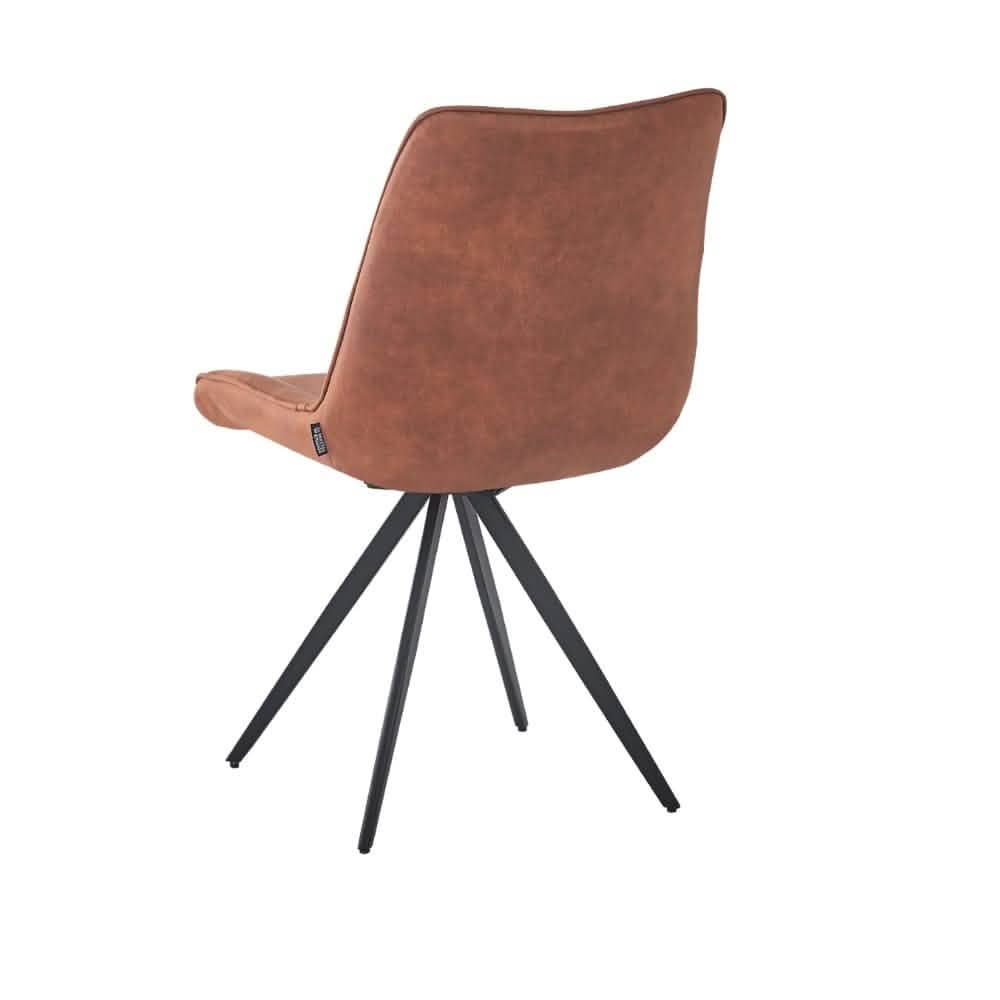 Elin spisebordsstol i Cognac Microfiber med drejefunktion - Hofstra & Wagner