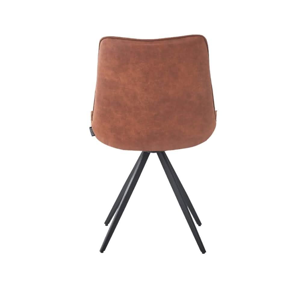 Elin spisebordsstol i Cognac Microfiber med drejefunktion - Hofstra & Wagner