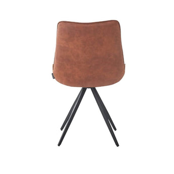 Elin spisebordsstol i Cognac Microfiber med drejefunktion - Hofstra & Wagner