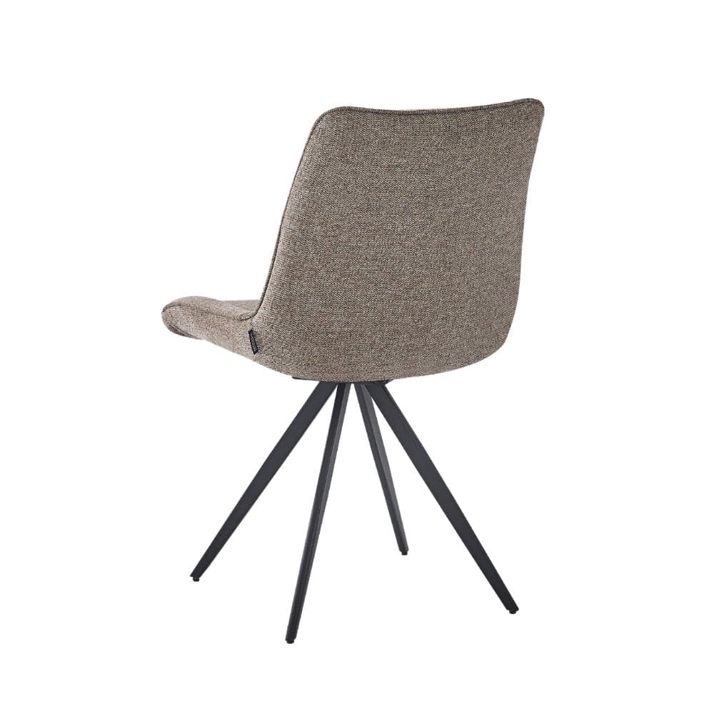 Elin spisebordsstol i Grå/brun stof med drejefunktion - Hofstra & Wagner
