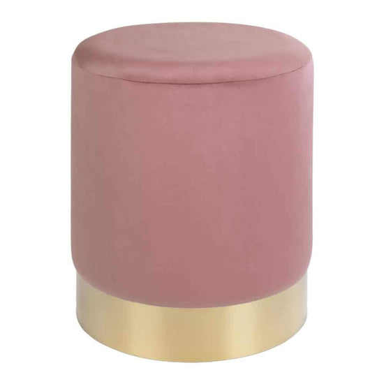 Gamby Puf - Rosa velour - Hofstra & Wagner