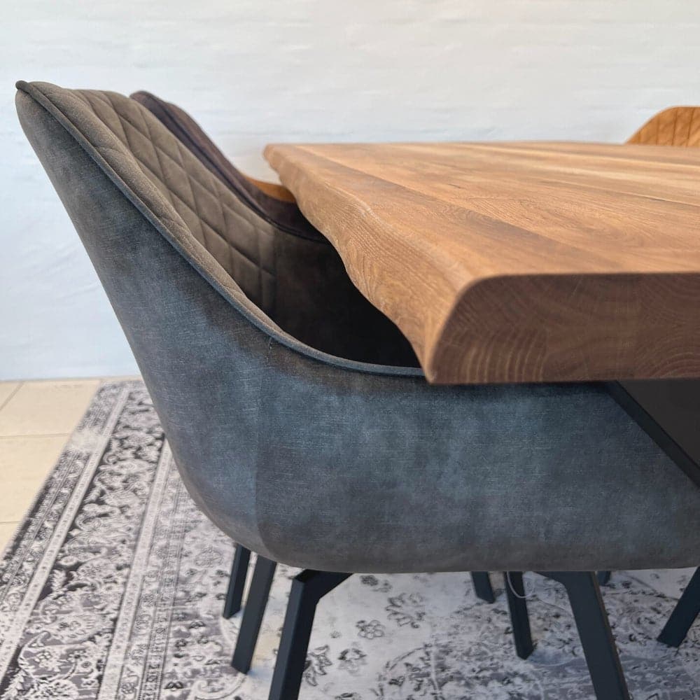 Lea Spisebordsstol m. drejefunktion - Grøn vintage velour - Hofstra & Wagner